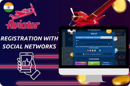 Aviator create account with Social Networks